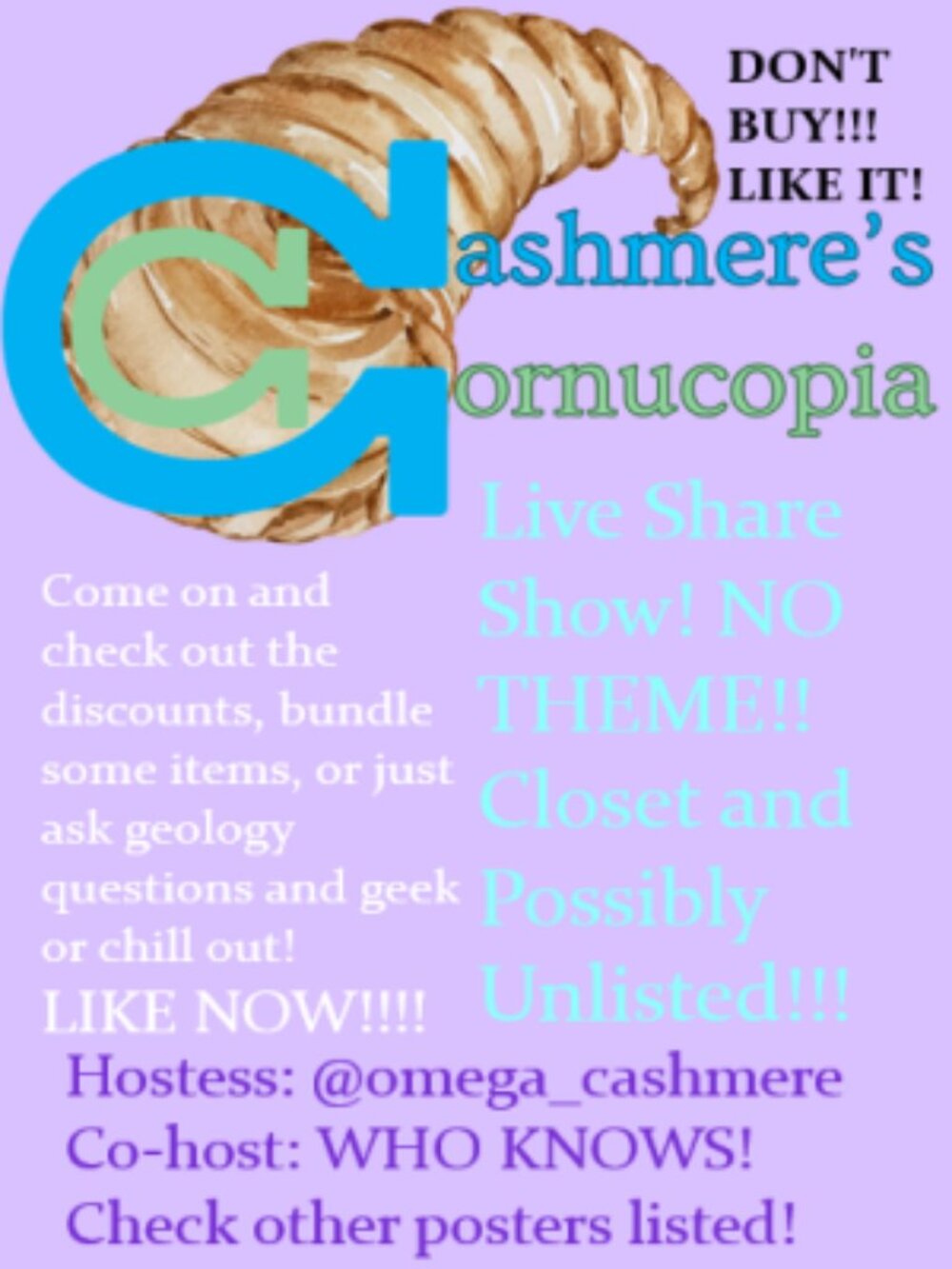 Live Show With Cashmere and Whatever Else Happens!!!!